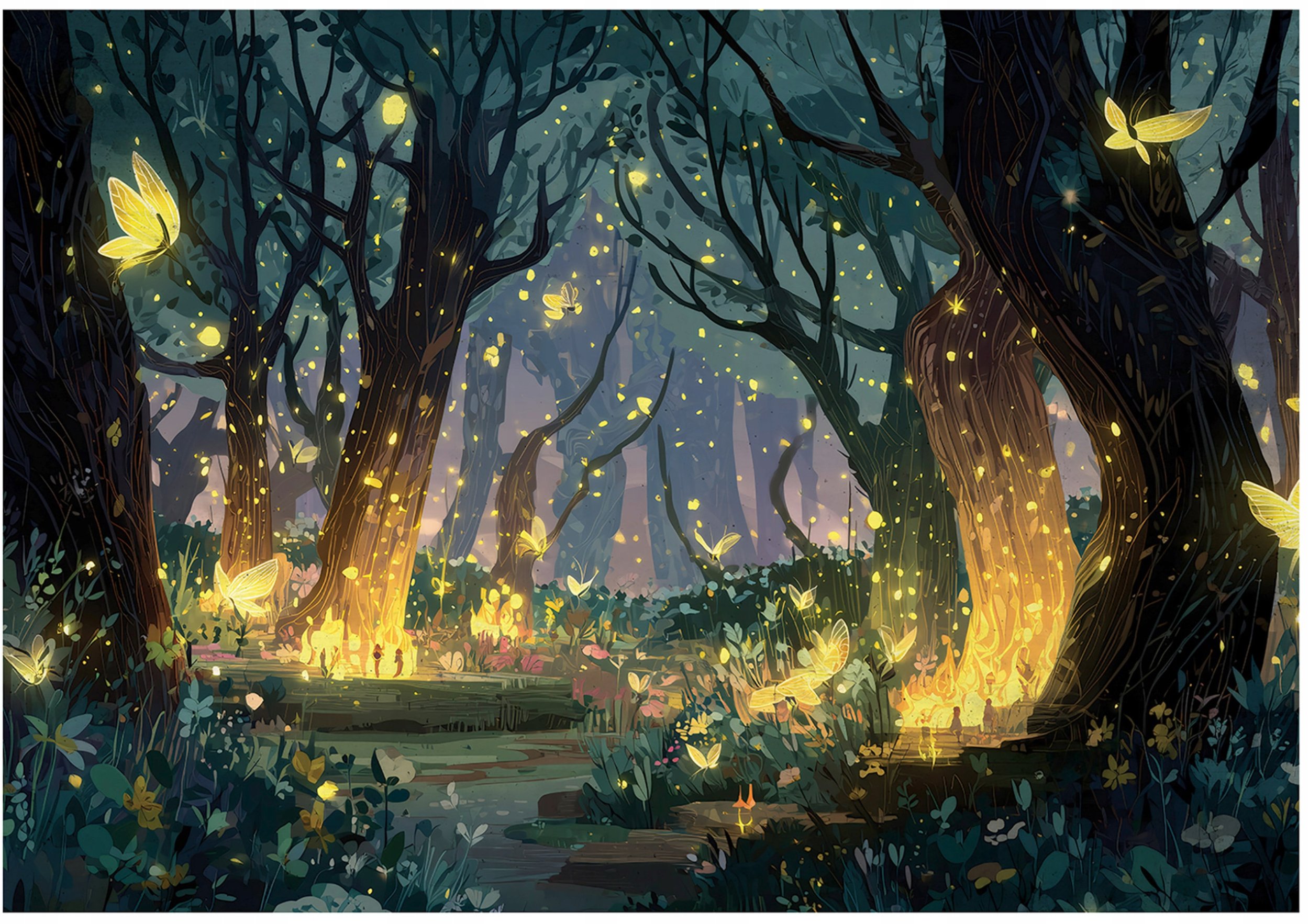 Fototapeta Na Flizelinie Las Zaczarowany Dla Dzieci 350x250