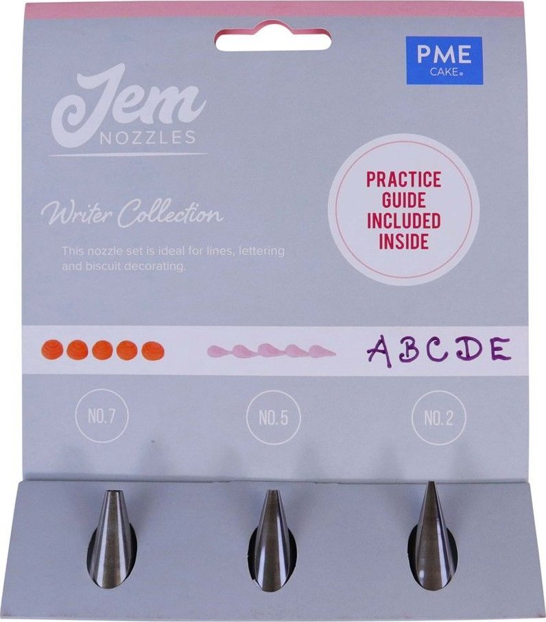 PME Zestaw 3 końcówek dekoracyjnych Pisarz