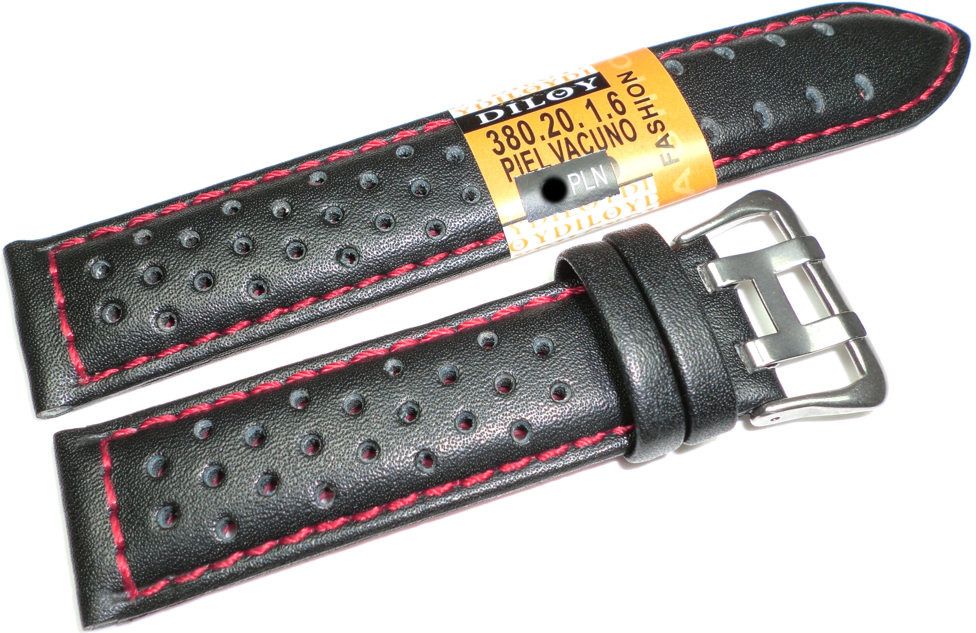 Diloy Skórzany pasek do zegarka 20 mm Diloy 380.20.1.6