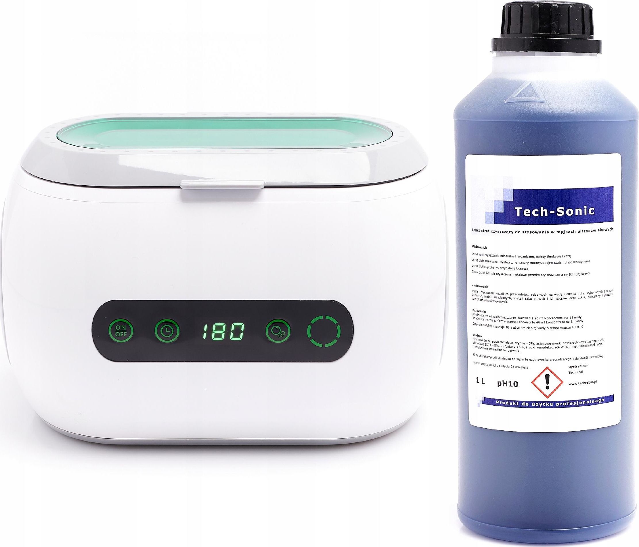 Techrebal Myjka ultradźwiękowa PS-06A + TechSonic 1L