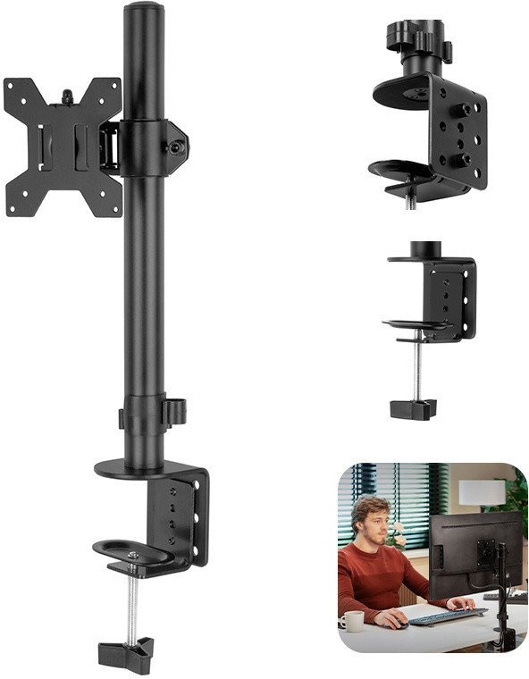 Krótki statyw na pojedynczy monitor 13" - 32" CMA10S Audizio one size