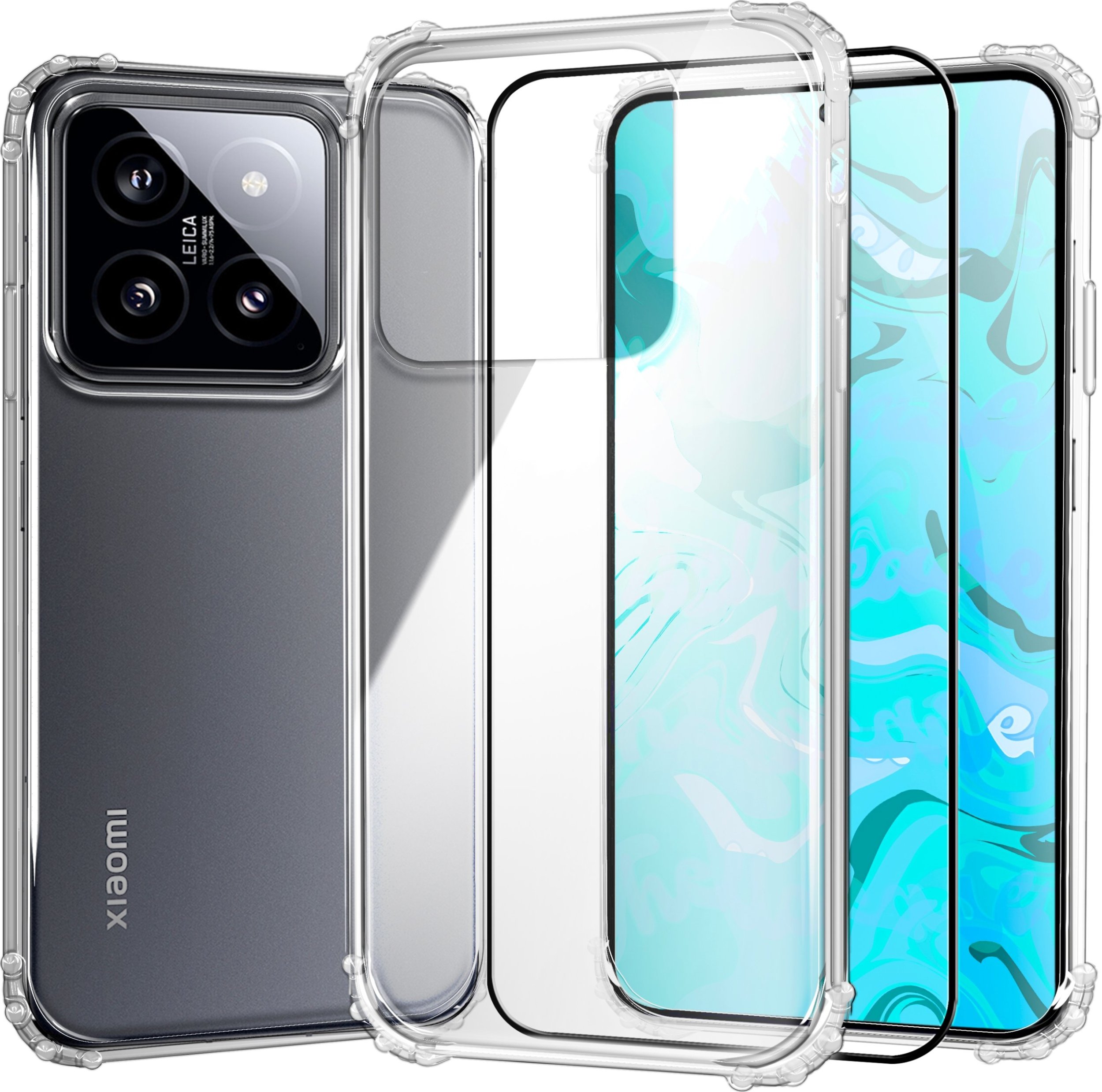 Hello Case ETUI PANCERNE DO XIAOMI 14 | CASE SILIKON GUMOWE SLIM ANTI SHOCK | SZKŁO