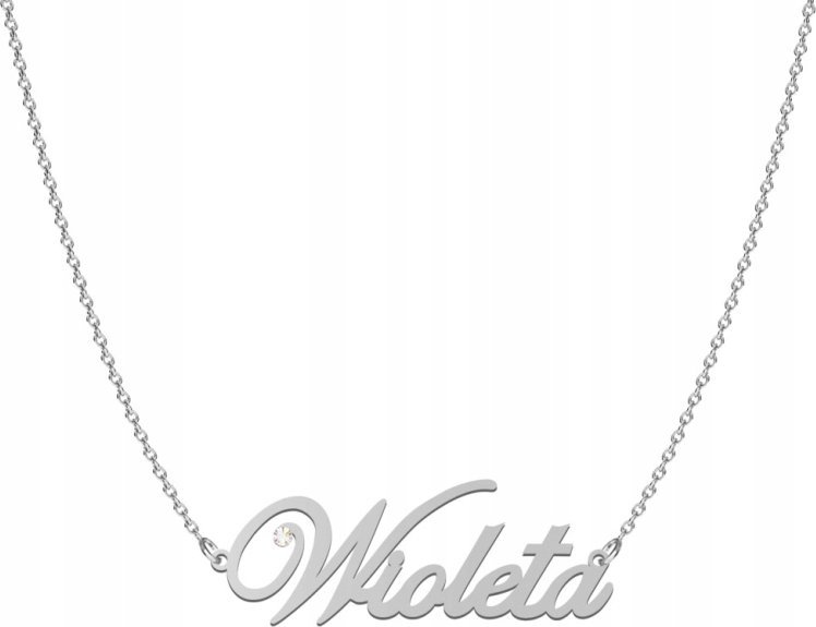Radziszewska Jewellery Naszyjnik z imieniem WIOLETA srebro925 Dedykacja