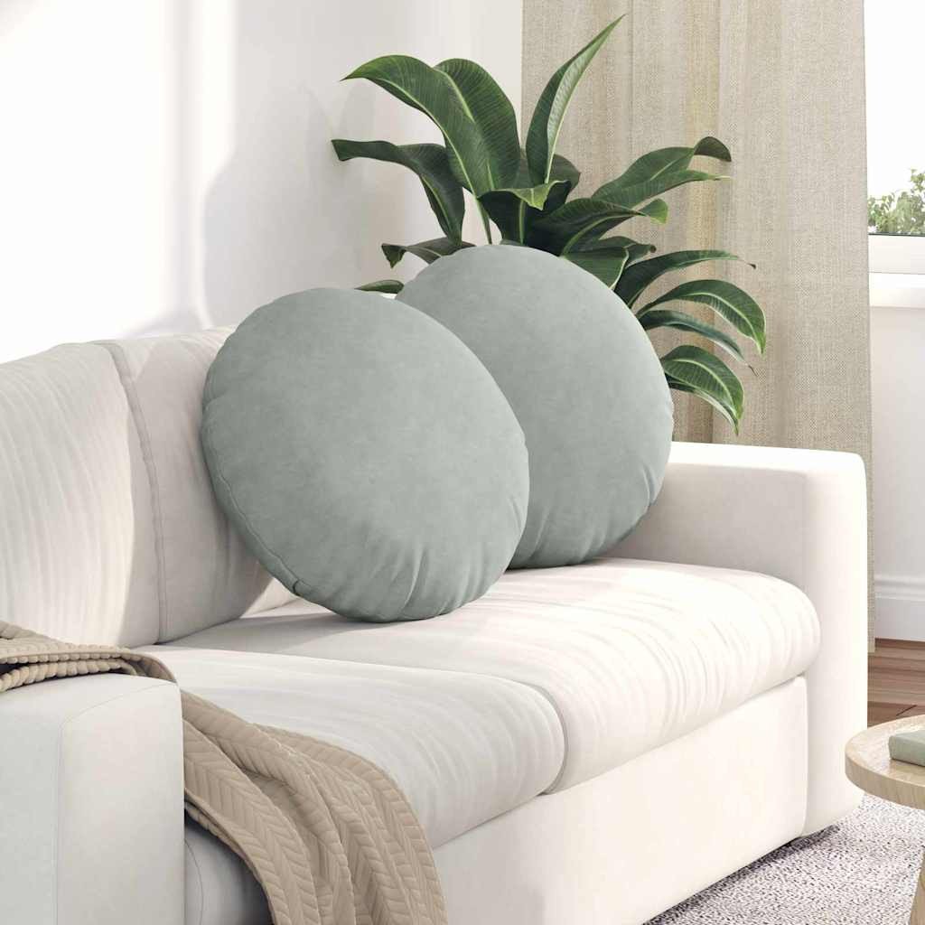 vidaXL Poduszki na siedziska 2 pcs Jasnoszary 40 x 13 cm Aksamit