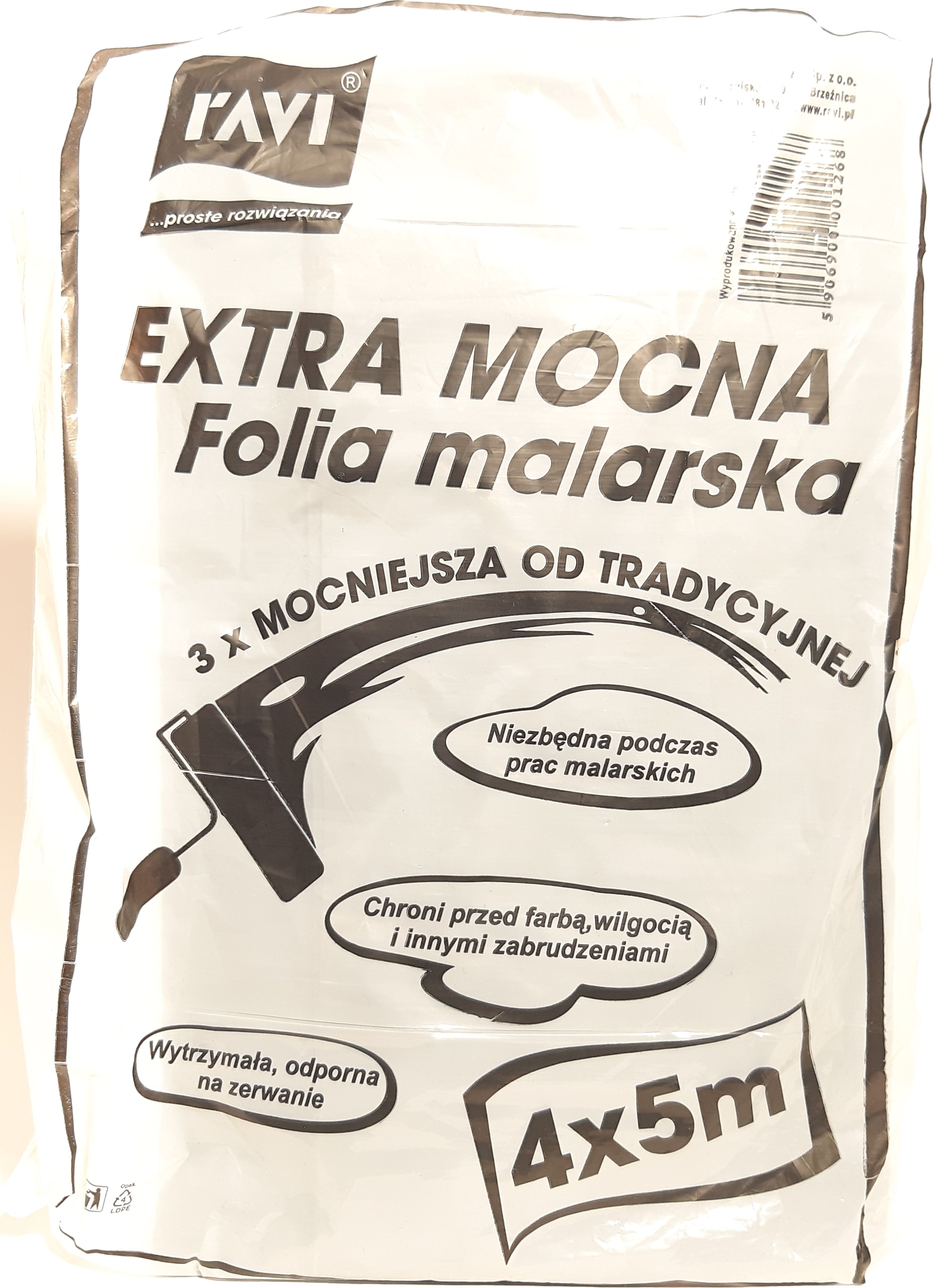 Folia malarska Ravi Foli malarska EXTRA MOCNA 4x5m 1szt.