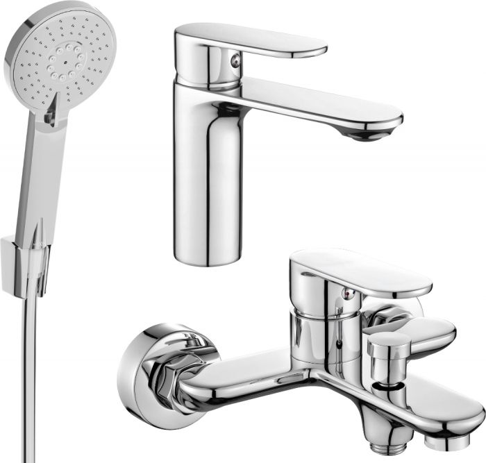 Mexen Mexen Milo R40 zestaw wannowy, chrom - 71303R40-00