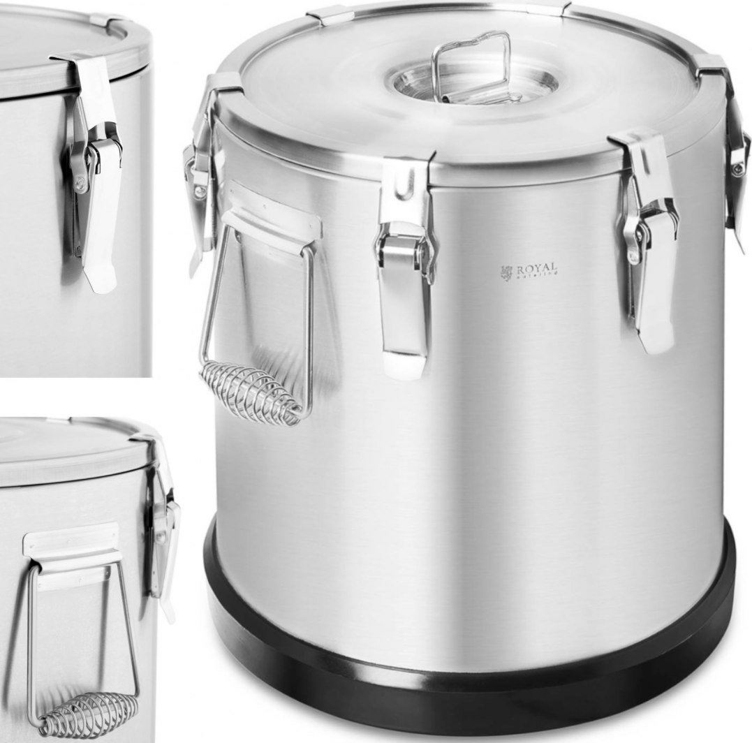 Royal Catering Termos pojemnik termiczny gastronomiczny do transportu żywności STAL 22 l