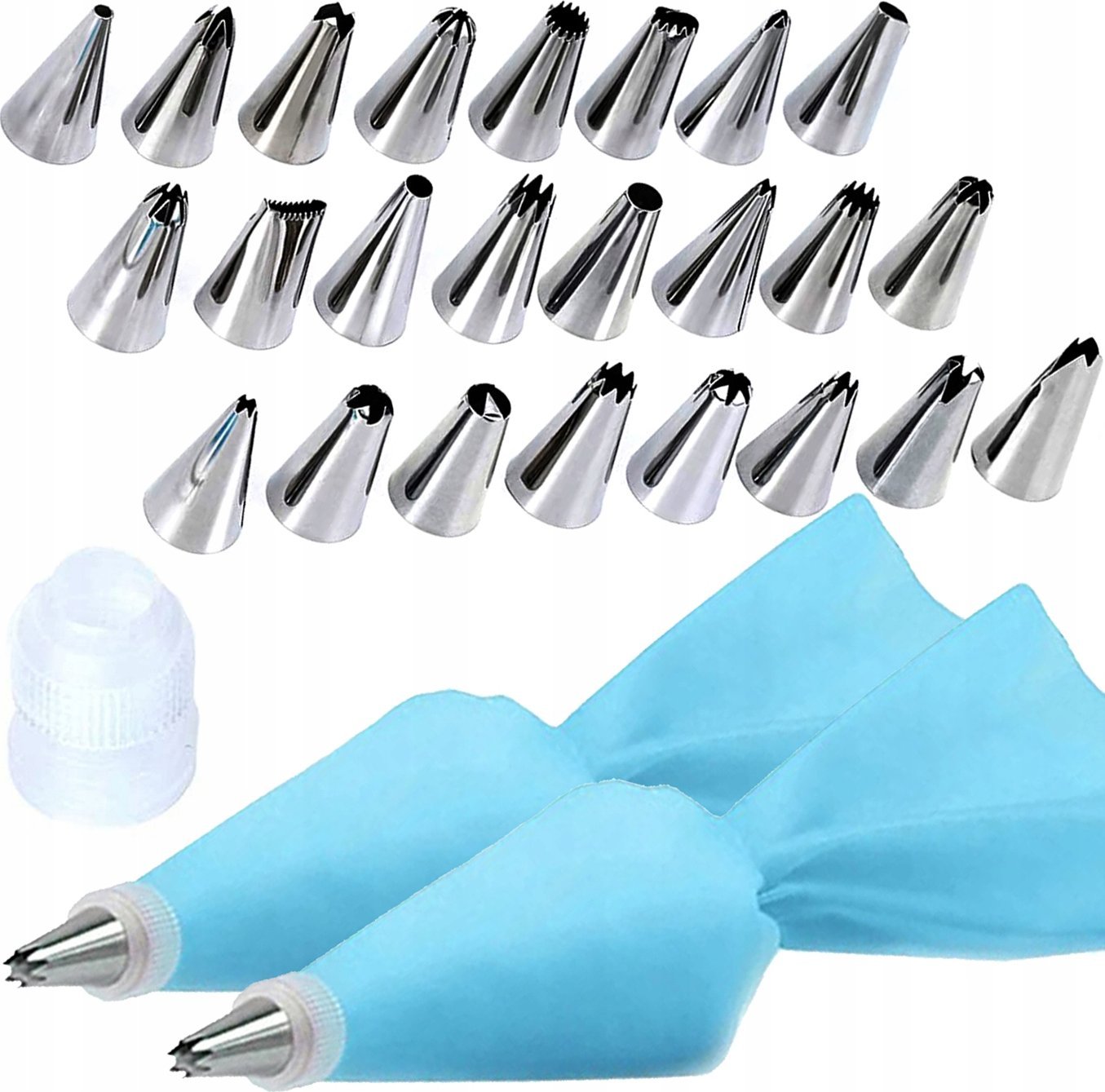 RĘKAW CUKIERNICZY Z ZESTAWEM KOŃCÓWEK 24w1 BAKE2