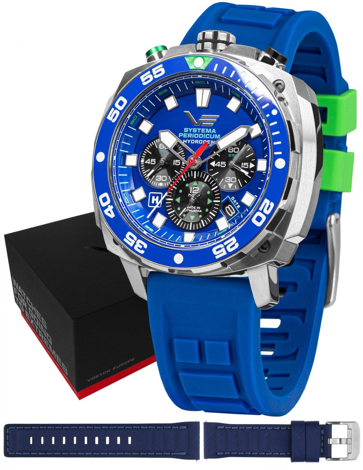 Zegarek męski Vostok Europe VK67-650A720S niebieski