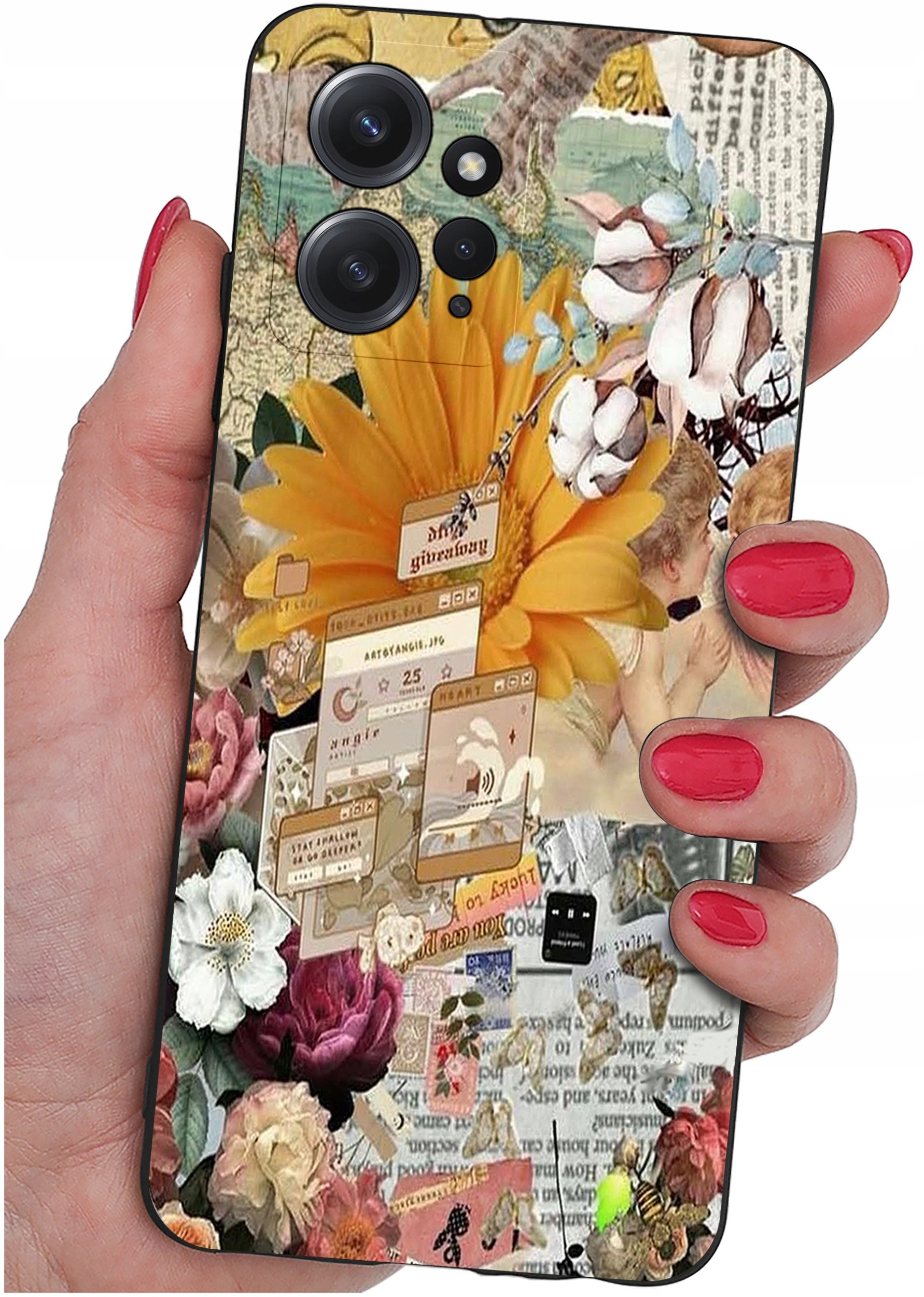 ETUI do Xiaomi Redmi Note 12 4G | WZORY | SILIKONOWE MATT CASE + SZKŁO 9H