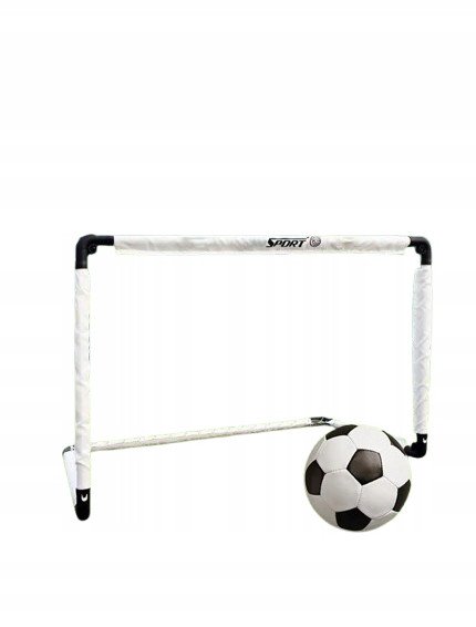 Przenośna składana bramka do piłki nożnej + piłka / sprzęt treningowy