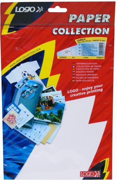 Logo Etykiety A4, matowe, białe, 25 szt.