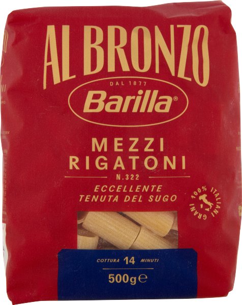 Makaron Mezzi Rigatoni Bronzo n. 322 500g - Barilla