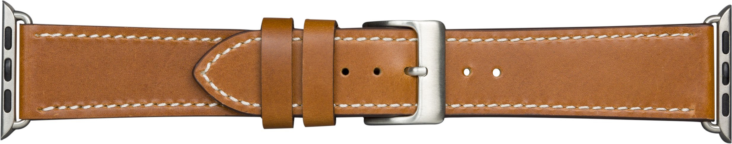 Copenhagen - Watch Strap for Apple Watch 1-8 (42/44/49 mm) - Tan/Silver