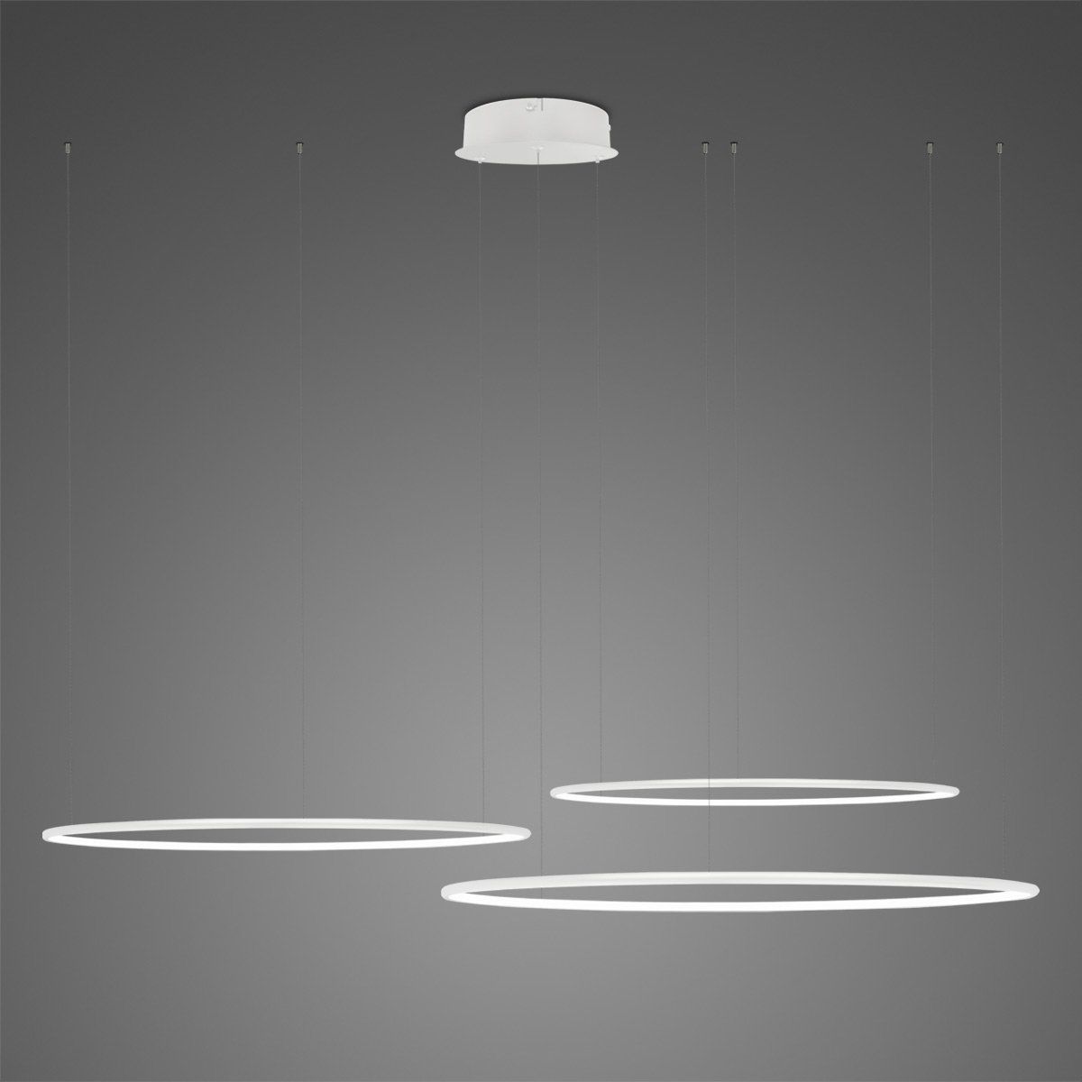 Lampa wisząca ALTAVOLA DESIGN Nowoczesna lampa sufitowa ledowa biała Altavola okręgi LED LA075/CO3_80_in_3k_white