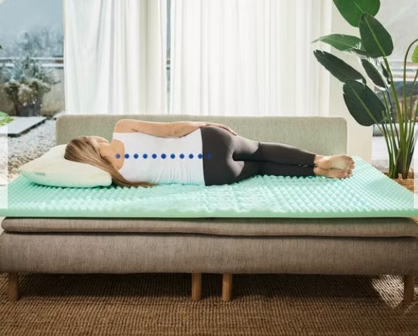 Mattress topper DORMEO ALOE VERA VITALIS, 4 x 120 x 200 cm, 100% polyester