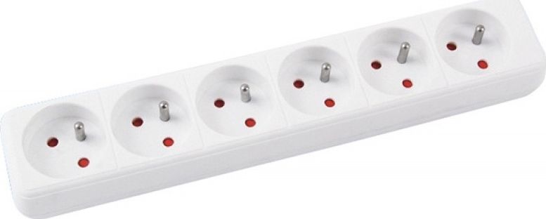 Office Products Przedłużacz OFFICE PRODUCTS,6 gniazd, 5m, z uziemieniem, biały