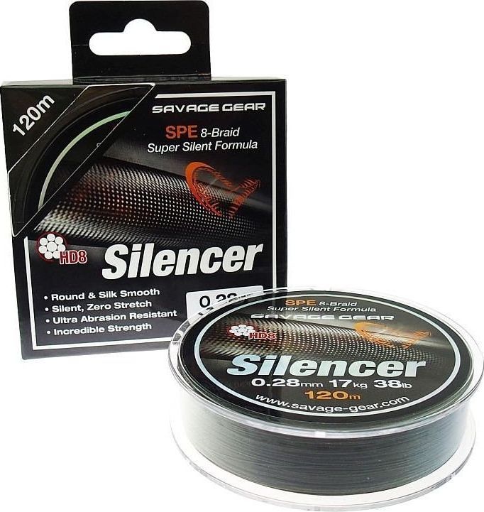 Savage Gear HD8 Silencer Braid 120m 0.40mm 80lbs 36,3kg Green (55297)