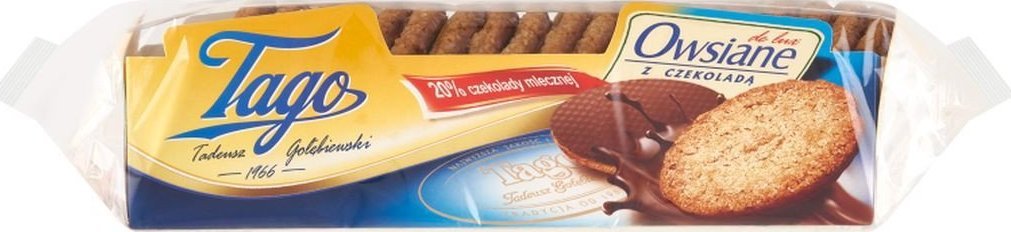 Tago Ciasteczka owsiane z czekoladą 210 g