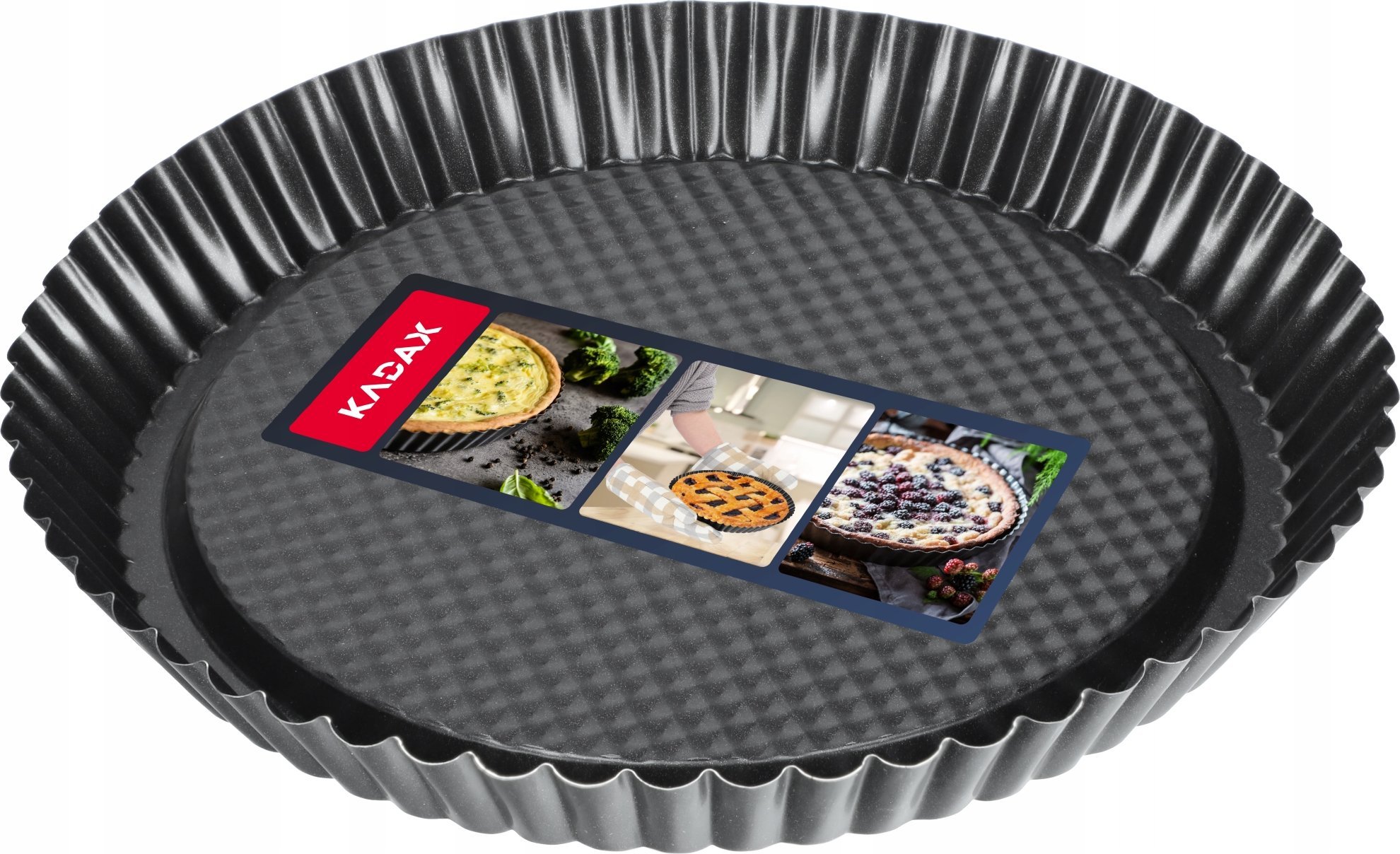Kadax Blacha Okrągła Forma Do Pieczenia Tarty Ciast 28cm