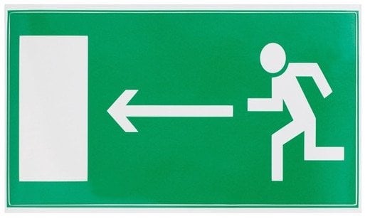 STICKER LEFT EXIT 100X180MM