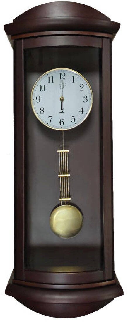 Zegar ścienny JVD NR24020.23 drewniany z kurantaki 68 cm .