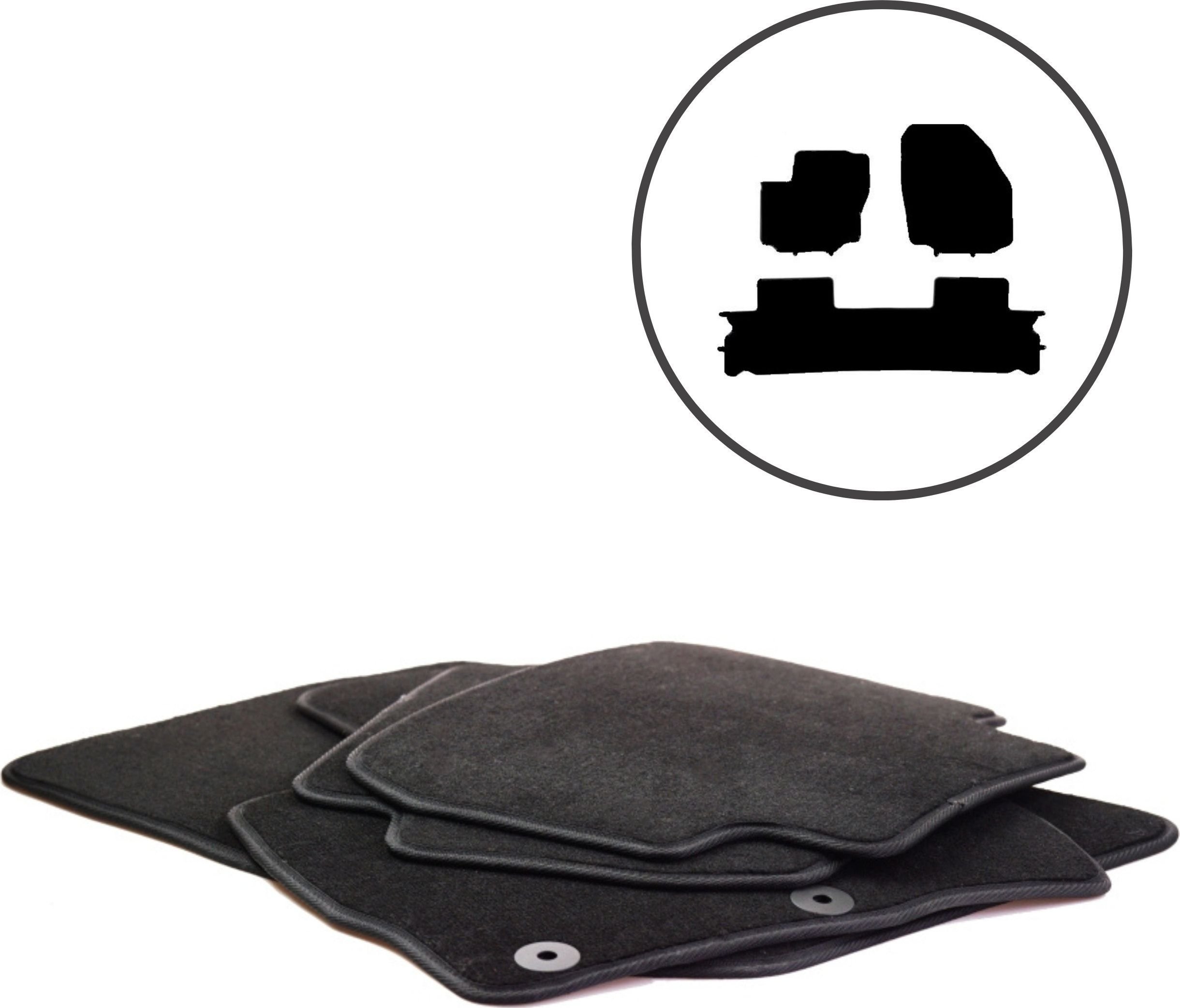 Dikel Dywaniki samochodowe welurowe 4szt Ford Galaxy MK3