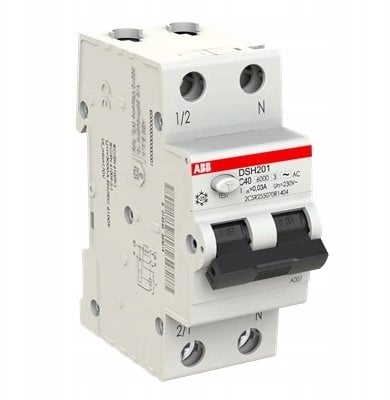 ABB Wyłącznik różnicowo-nadprądowy natychmiastowy 1P+N char. C 32A 6kA 30mA AC DSH201 C32 AC30 2CSR255070R1404