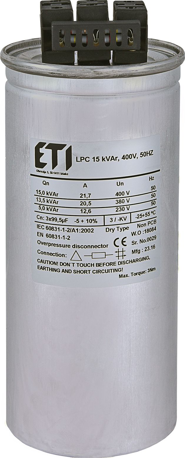 Eti-Polam Kondensator LPC 15 kVAr 400V 50Hz (004656752)