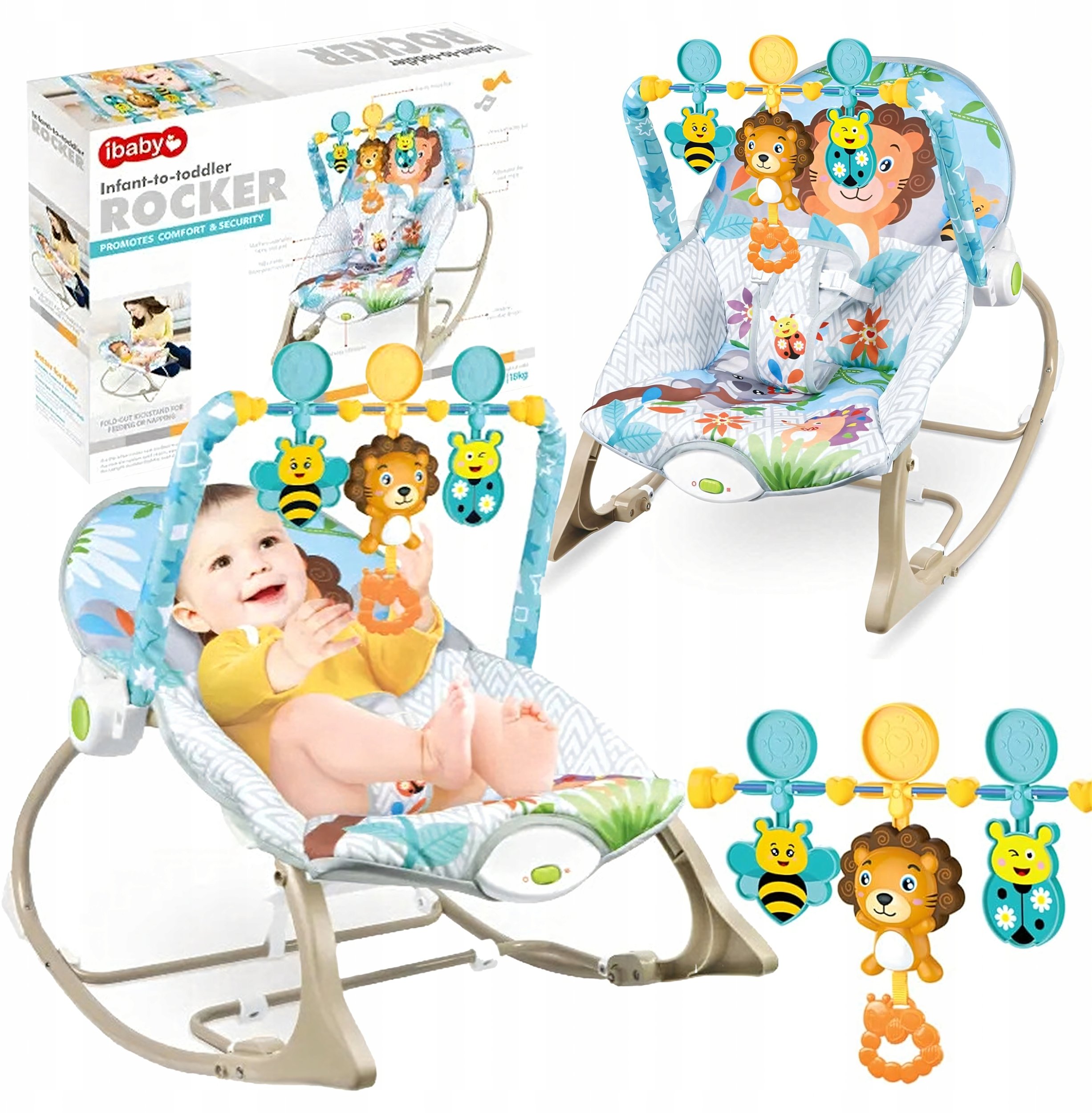 LEŻACZEK BUJACZEK DLA DZIECKA ZABAWKI KANZA