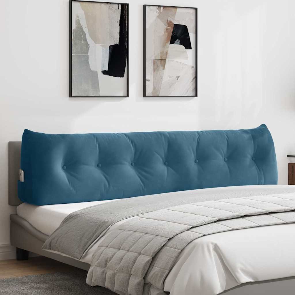 vidaXL Poduszka na plecy Niebieski 200 x 24 x 50 cm Aksamit