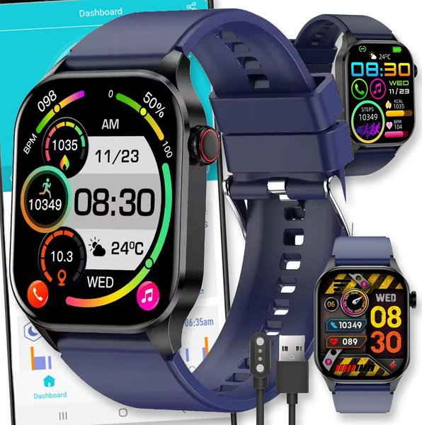 Smartwatch Active Band SMARTWATCH ZEGAREK WATCH MENU PL DAMSKI MĘSKI ROZMOWY SPORT POLSKIE PULS T98