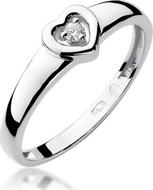 Best Diamonds złoty pierścionek z brylantem 0.04ct 14