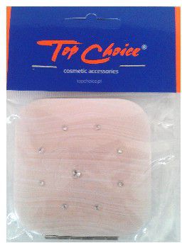 Lusterko kosmetyczne Top Choice kieszonkowe kwadratowe z cyrkoniami (85673) 1szt