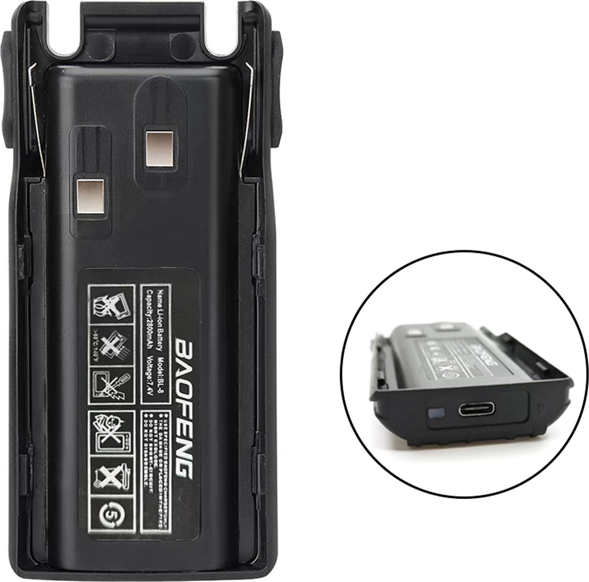 Baofeng Bateria do Baofeng UV-82 1800mAh z USB C