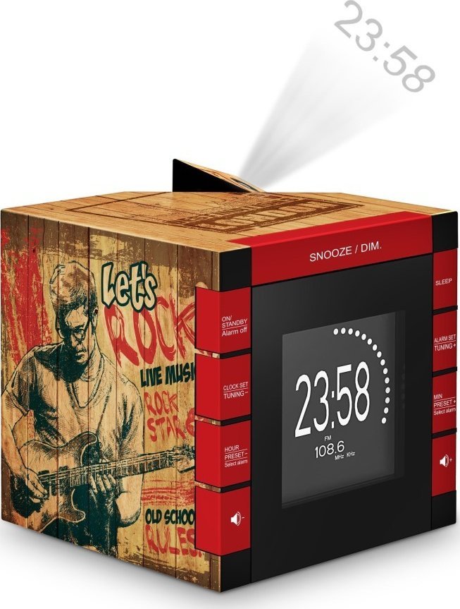 Radio BigBen Bigben RR70PROCKWOOD - Radiobudzik z projekcją i cyfrowym tunerem FM