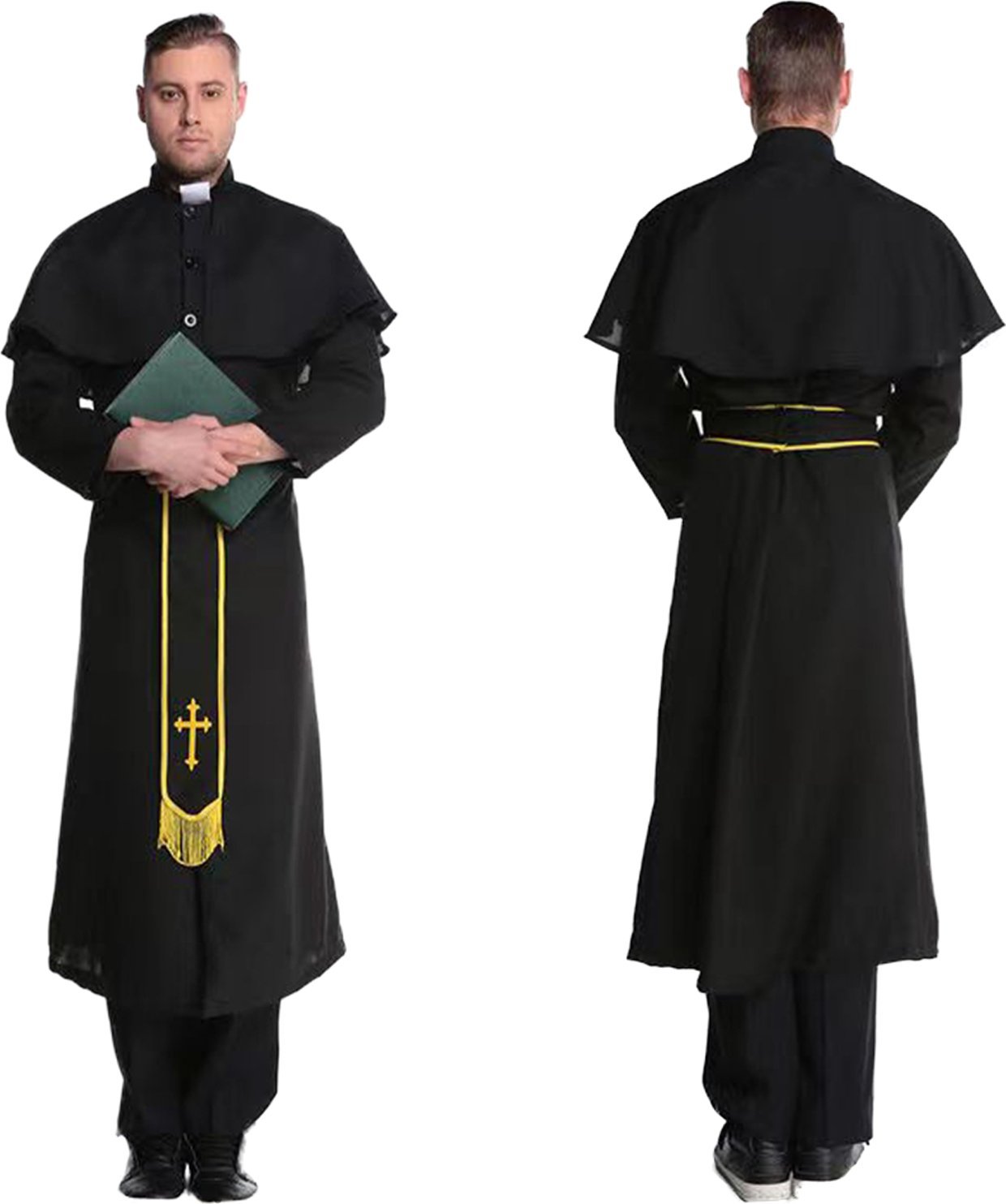 Korbi STRÓJ KOSTIUM KSIĘDZA KSIĄDZ KLECHA SUTANNA XL