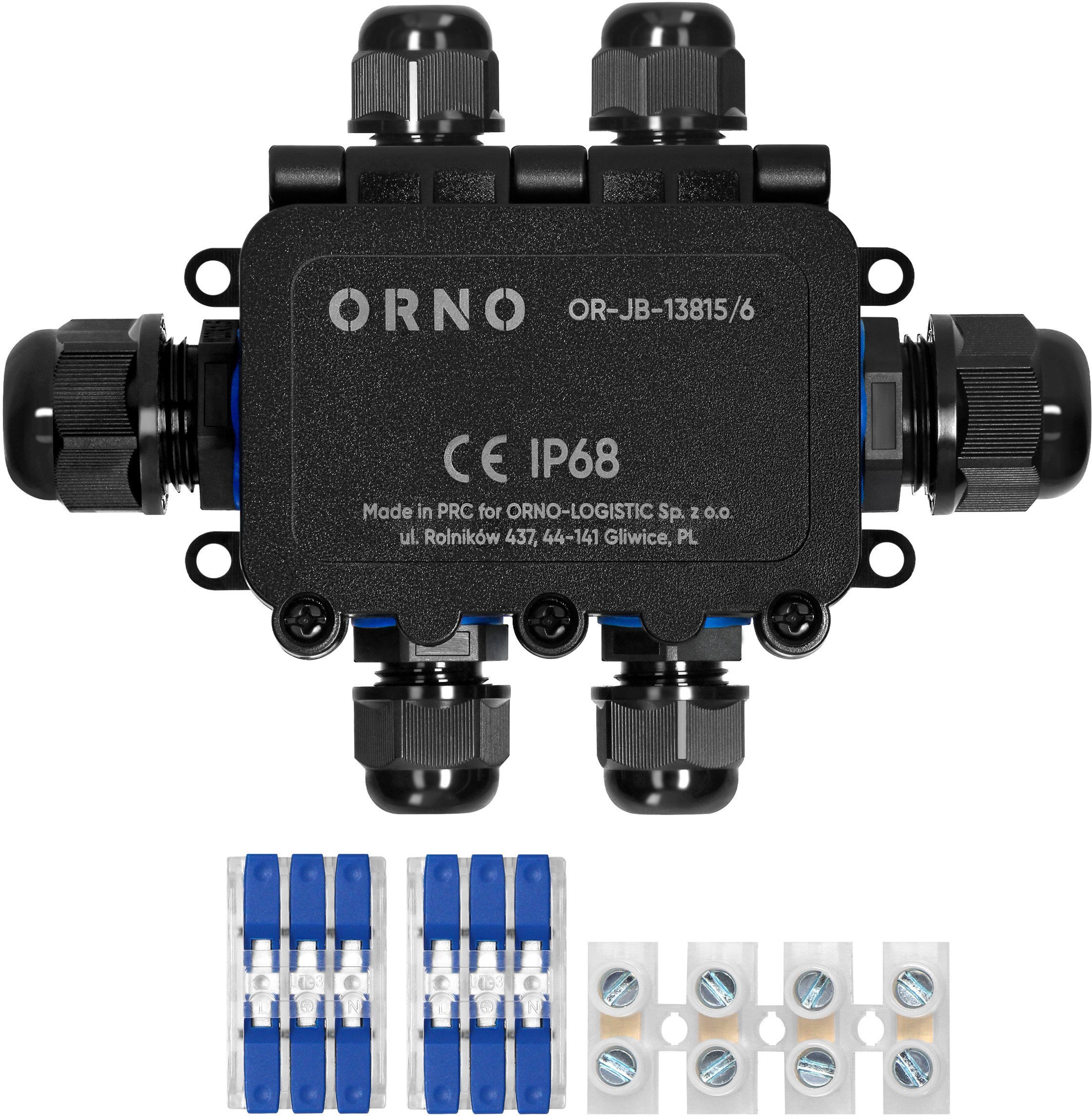 Puszka n/t HD IP68, 0,5-6,0mm? ,2 dławnice M20, 4 dławnice M16