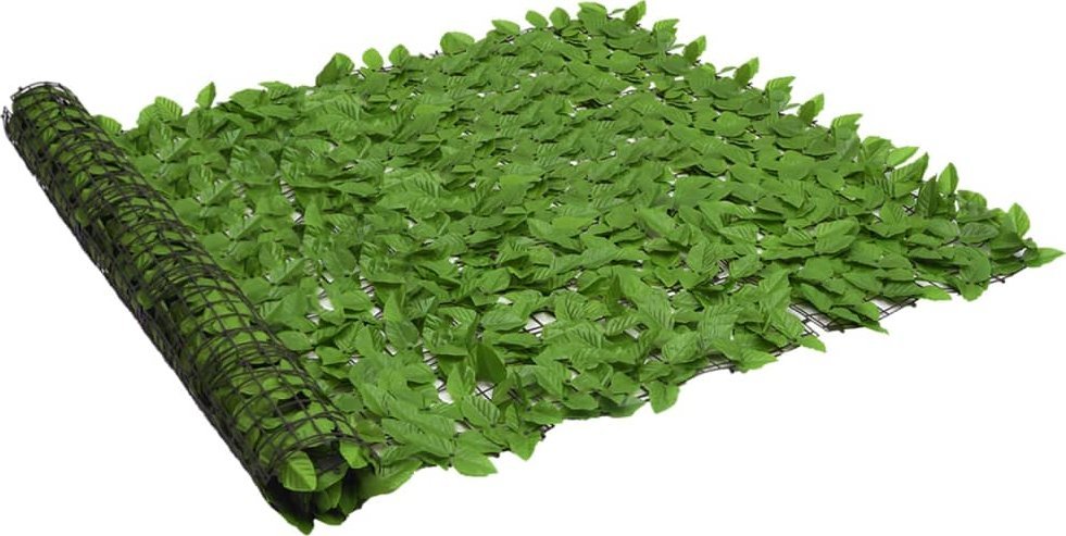 vidaXL Parawan balkonowy, zielone liście, 200x150 cm