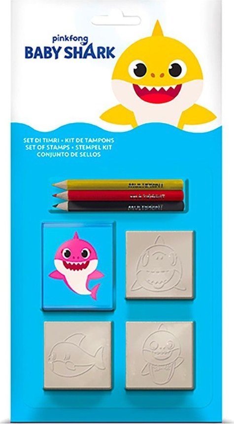 Multiprint MULTIPRINT BABY SHARK PIECZĄTKI BLISTER 3 SZT