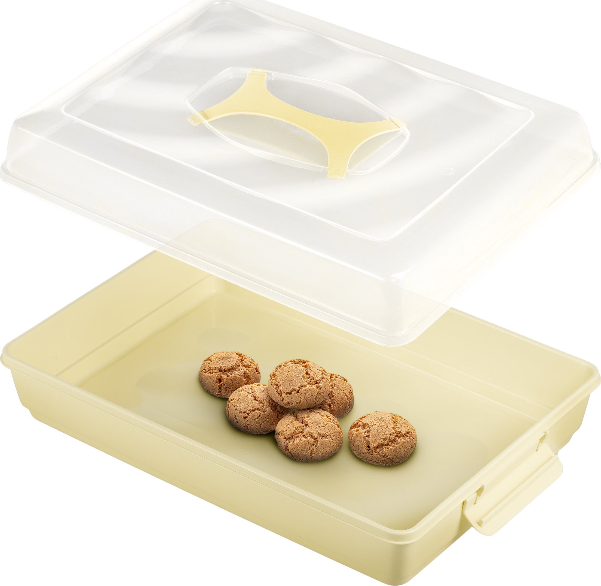 Kadax Pudełko Pojemnik Na Ciasto Zamykany Plastikowy