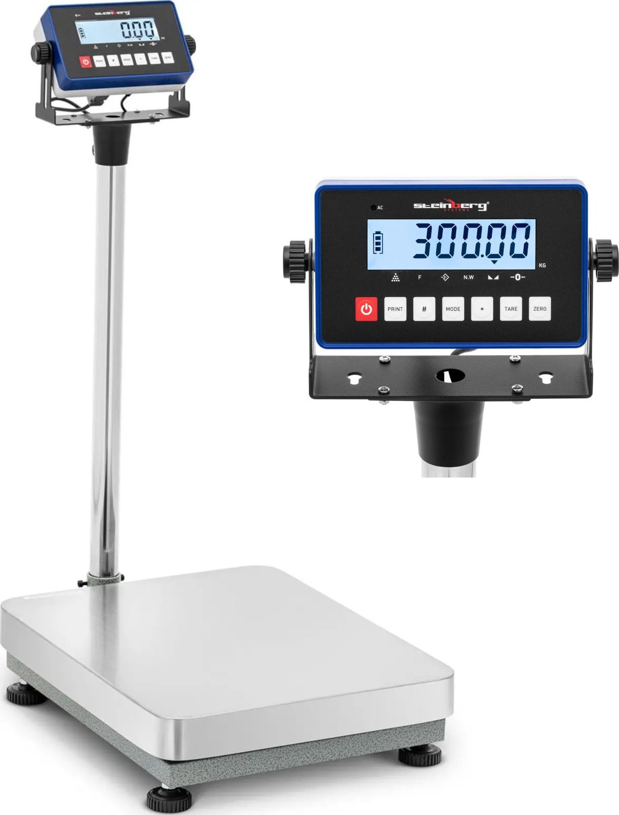 Steinberg Waga platformowa magazynowa 40 x 50 cm 300 kg / 0.01 kg Waga platformowa magazynowa 40 x 50 cm 300 kg / 0.01 kg