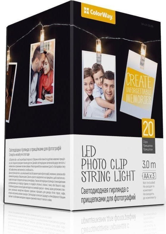 ColorWay Colorway CW-LCP-20L30B światło strunowe 3 m 20 lamp(y) LED
