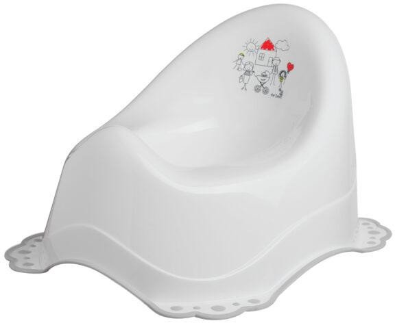 Maltex Nocnik z gumkami antypoślizgowymi Family biało-szary