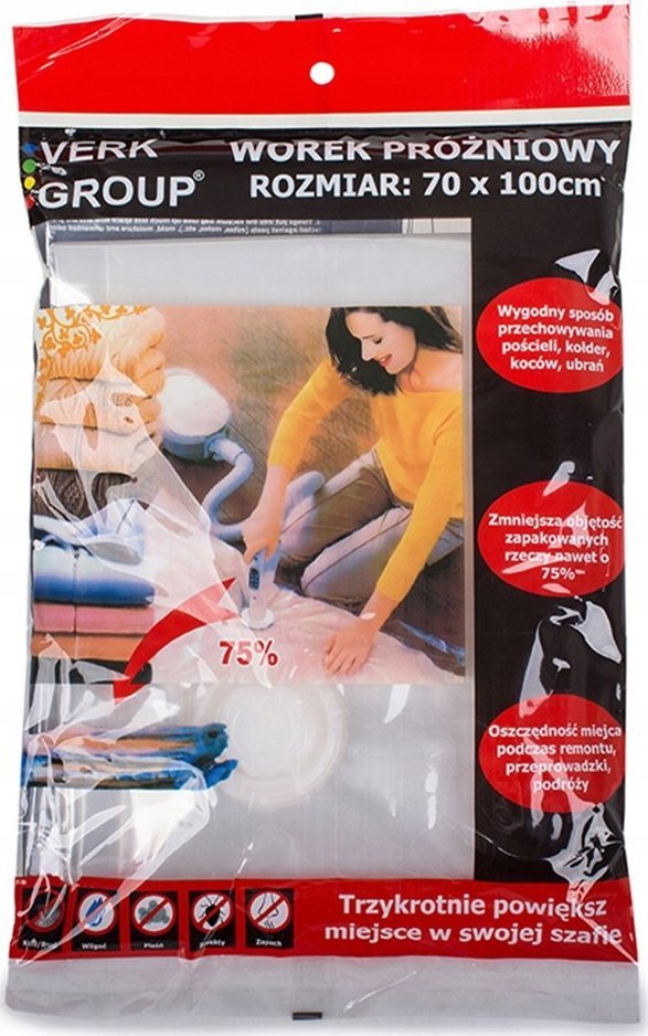 Verk WOREK PRÓŻNIOWY WORKI PRÓŻNIOWE 70 x 100 POKROWIEC