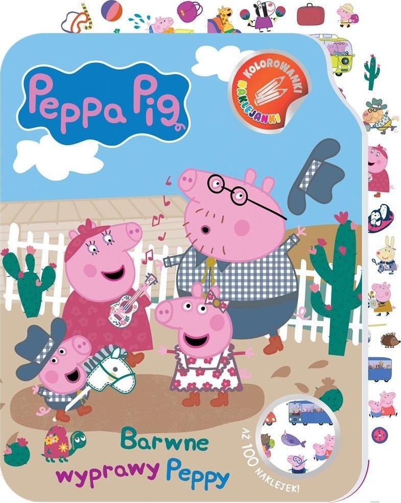 Peppa Pig. Kolorowanki naklejanki cz.2