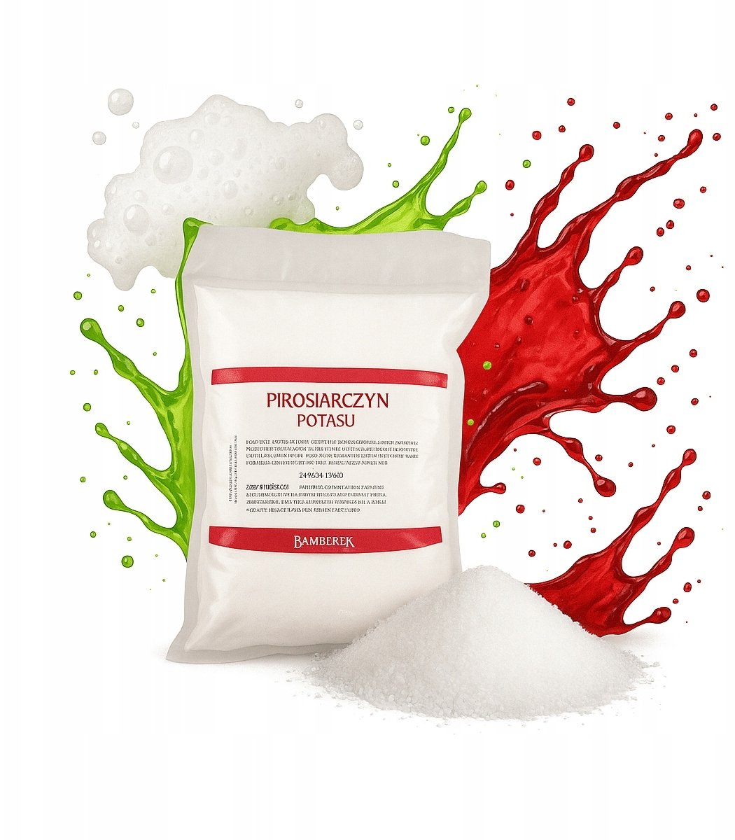 PIROSIARCZYN POTASU 1KG DEZYNFEKCJA MYCIE BUTELEK ODKAŻANIE STABILIZACJA