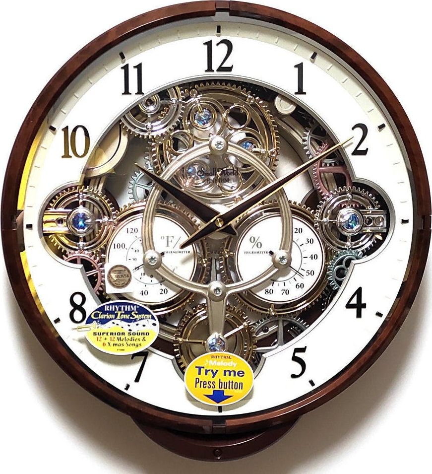 RHYTHM Zegar ścienny Rhythm 4MH886WU23 melodie Magic Motion