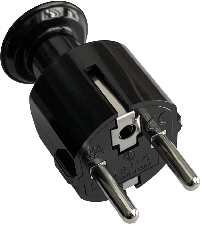 Wtyczka prosta Uni-Schuko 16A, 230V, czarna, 24 sztuki