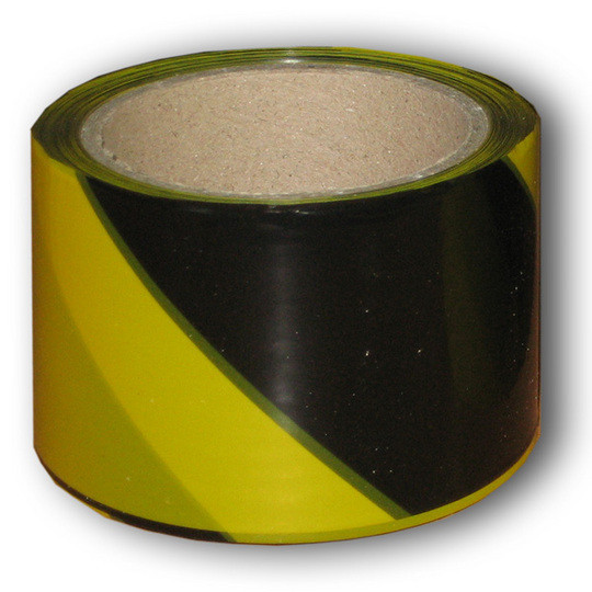 Taśma ostrzegawcza 80mm x 100m żółto czarna